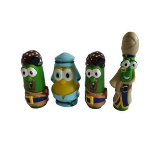 Big Idea VeggieTales Figures Vintage 2002 Toys Lot Of 4 Cake Toppers